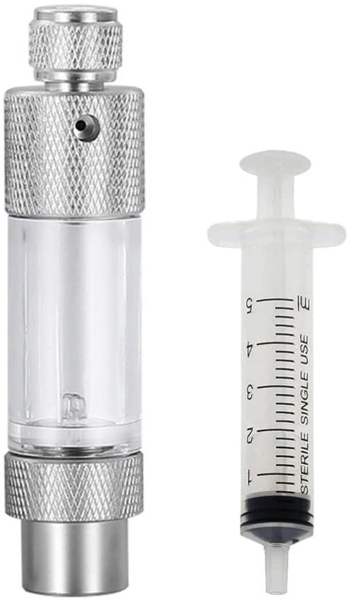 Dailygoods- Bellenteller CO2 - Aluminiumlegering/Acryl - Terugslagklep - Watertoevoeging - Eenvoudige Installatie - Transparant Raam - CO2-meter