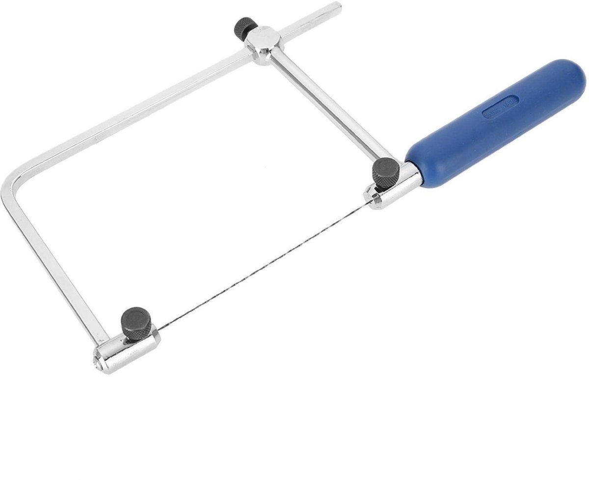 Dailygoods- Juwelierszaag Set - Verstelbare Zaagbeugel - Vervangbare Zaagbladen - U-vormige Zaag - 6 Spiral Zaagbladen - Geschikt voor Fijn Detailwerk - Zaagset