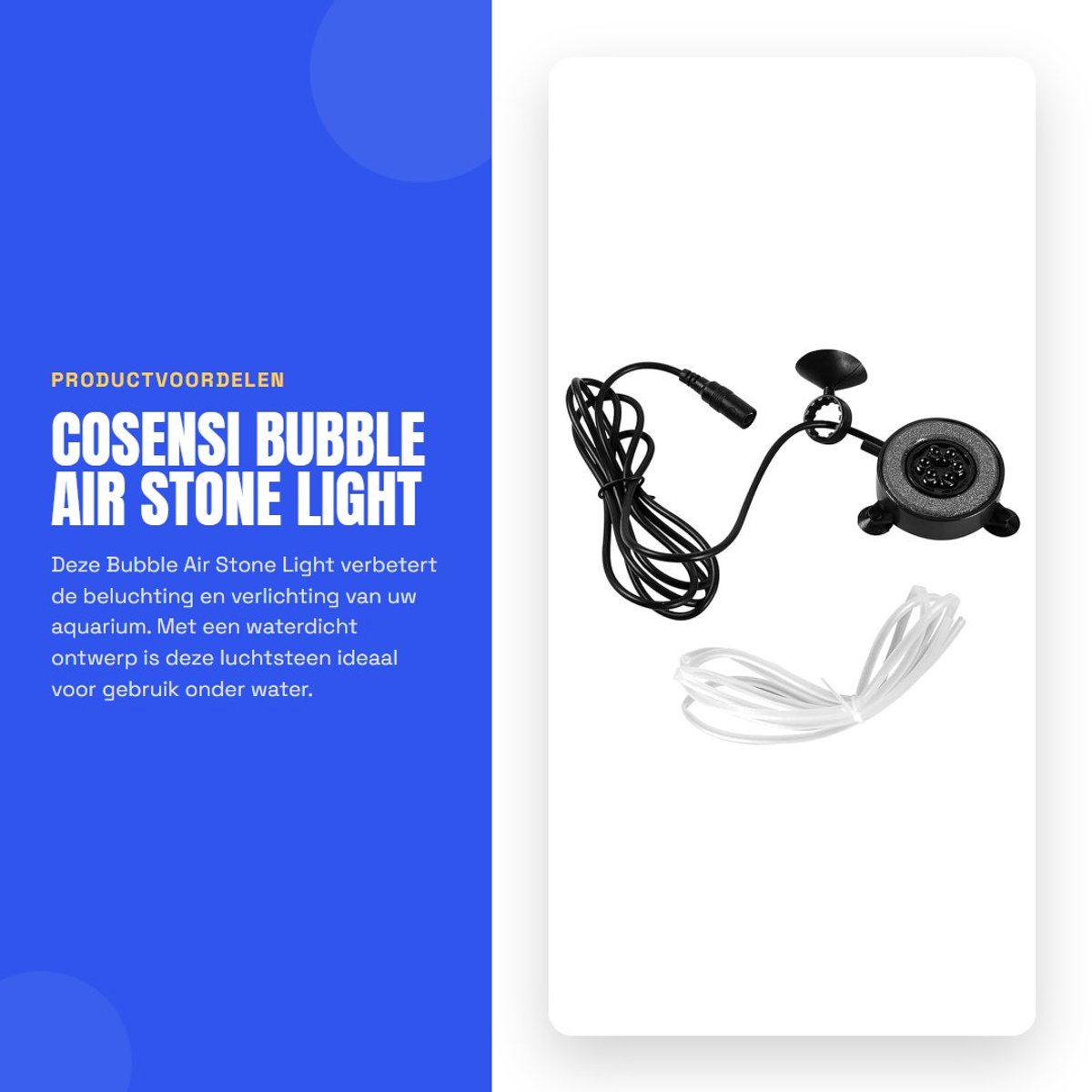 Dailygoods- Bubbelaar Waterdicht - Aquarium Luchtsteen - Bubbellamp - Beluchting - Verlichting - Energiezuinig Ontwerp