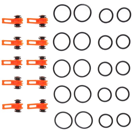 Dailygoody - Visaccessoire - Haakhouder voor hengels - Oranje - 10 stuks - Ideaal voor vissers - Makkelijk te installeren - Voor vrijwel elke hengel — afbeelding 3