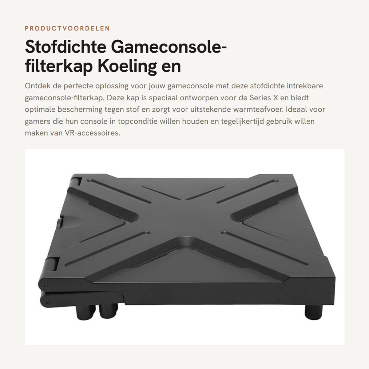 Dailygoods- Stofkap voor Gameconsole - Intrekbaar - Multifunctioneel - Warmte- en Stofverwijdering - Eenvoudig te Installeren - Mooi Ontwerp