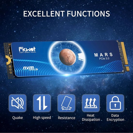 Interne SSD - Solid State Drive - Snellere Data Overdracht - NVMe PCIe 3.0 - 4 TB - Zwart — afbeelding 3