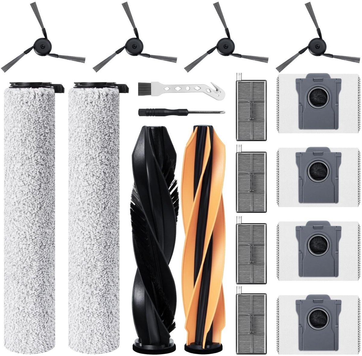 Dailygoods - Accessoireset voor Dreame Aqua10 Ultra Roller - Compleet met Filters en Borstels