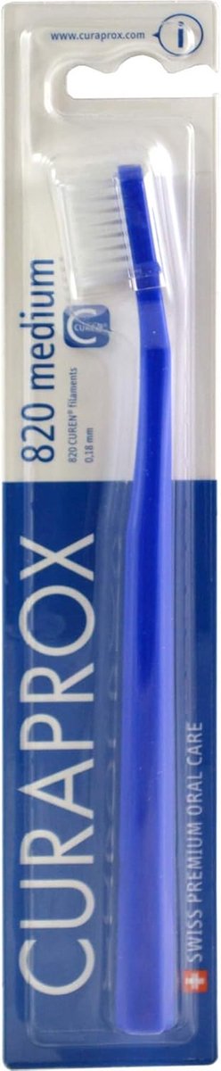 Tandenborstel Medium - Mondverzorging - Dagelijkse Mondhygiëne - Zachte Borstelharen - 1 Stuk - Blauw