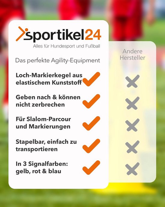 Markeerkegels Set - Zachte Pilonnen - Sport Training - Onbreekbaar Materiaal - 30 cm Hoog - Oranje — afbeelding 5