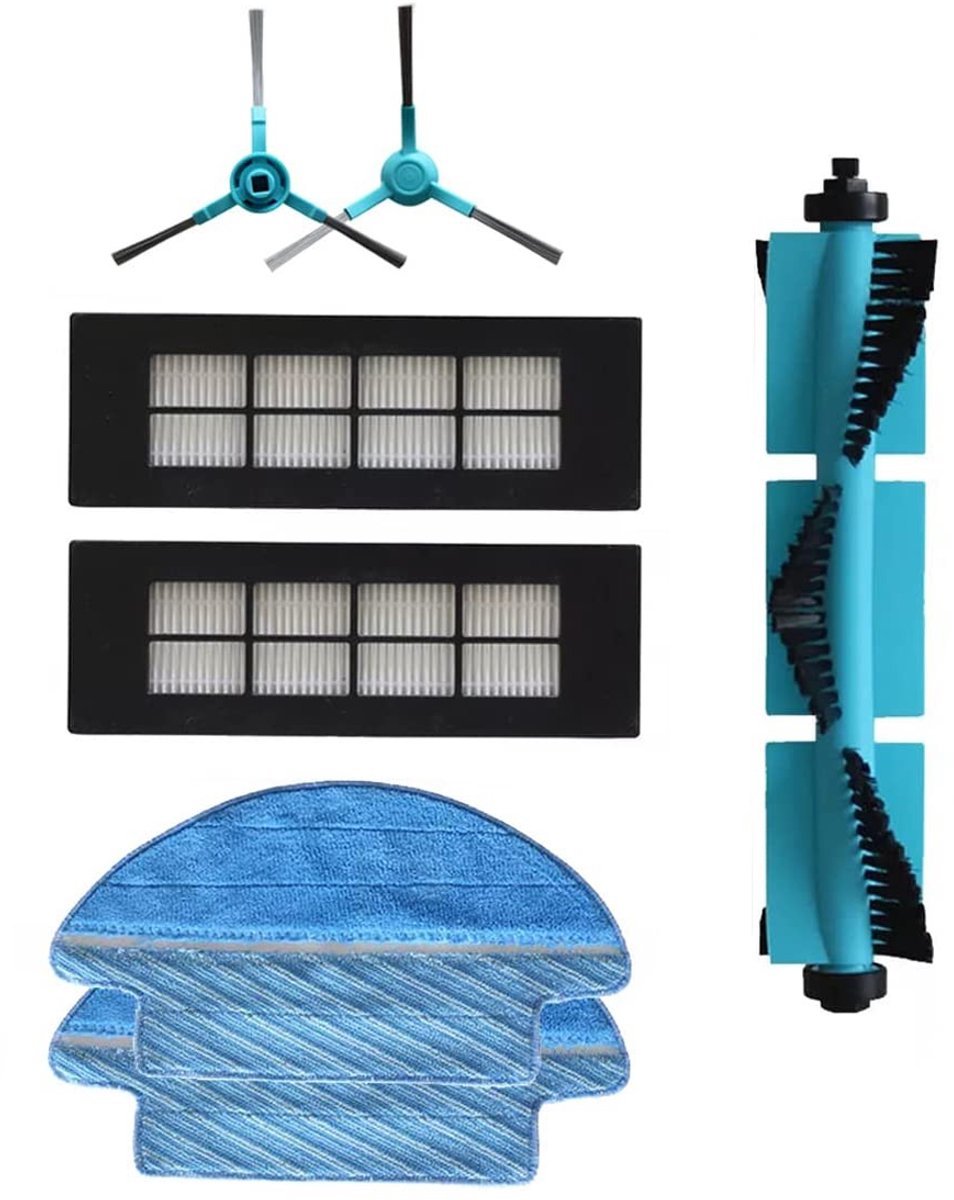 Dailygoods- Stofzuigeraccessoireset 7 - Vervangingsfilter - HEPA-filter - Hoofdborstel - Zijkwast - Kledingmop - Maximaliseert prestaties - Stofzuigerfilter