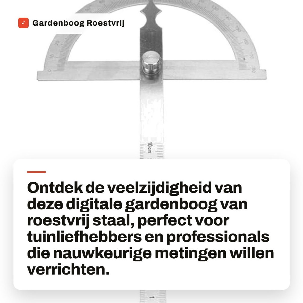 Dailygoods- Gardenboog Digitale Hoekmeter 0-180 Graden - Verstelbaar - Roestvrij Staal - Nauwkeurige Meting - Lasergravure - Robuust en Duurzaam