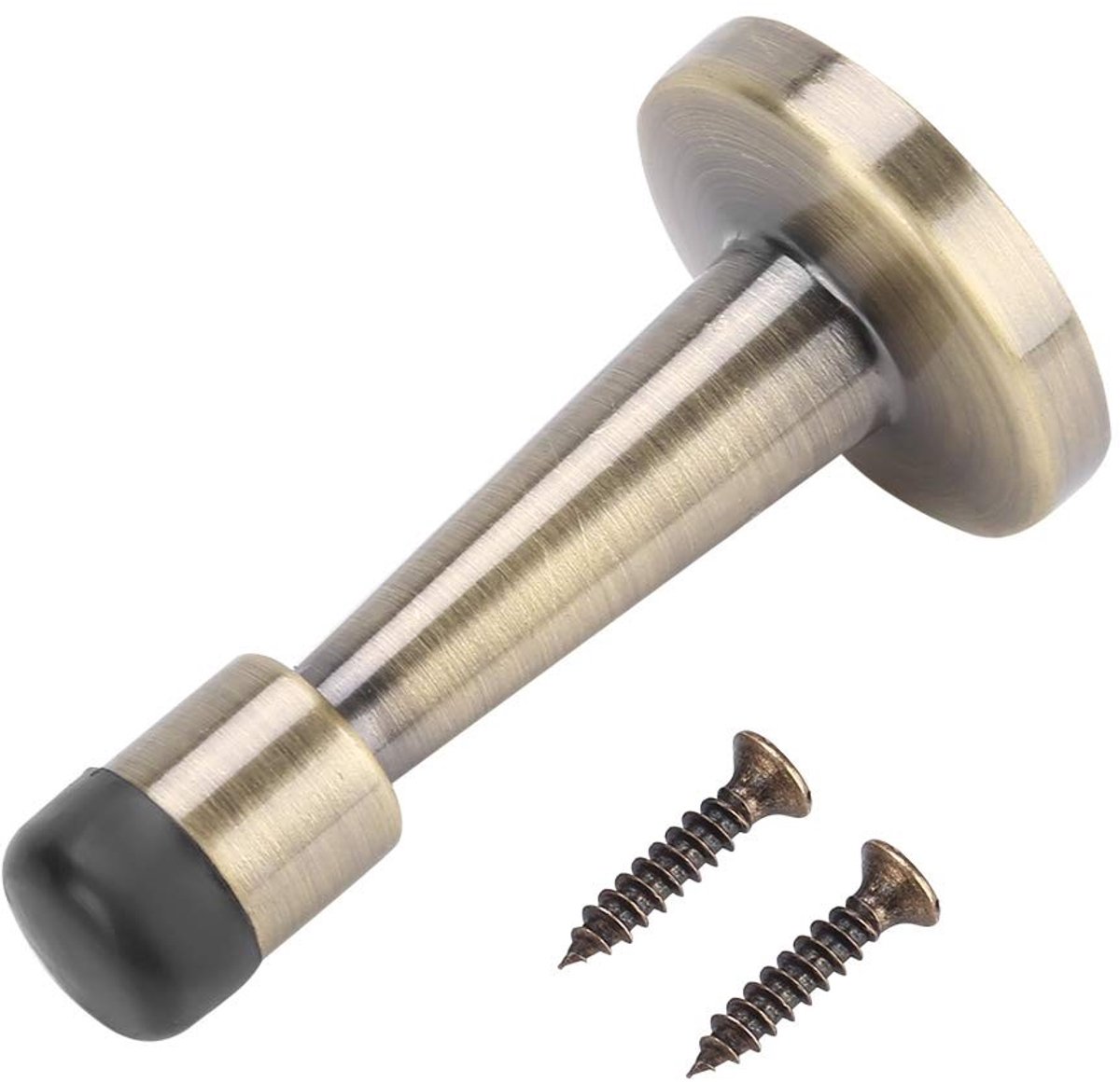Dailygoods- Deurstopper Anticollisie - Deurstopper met Rubber Bumper - Deurstopper Zinklegering - Deurstopper voor Binnen - Deurstopper met Schroeven - Bescherming voor Deur en Wand - Deurbuffer