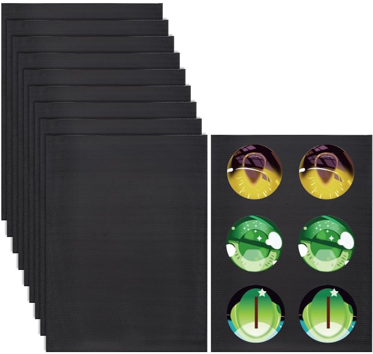 Dailygoods- Eye Mesh 10 Vellen - 30 x 22 cm - Zwart PVC-gaas - Waterdicht - Bedrukbaar - Voor Furries/Cosplay