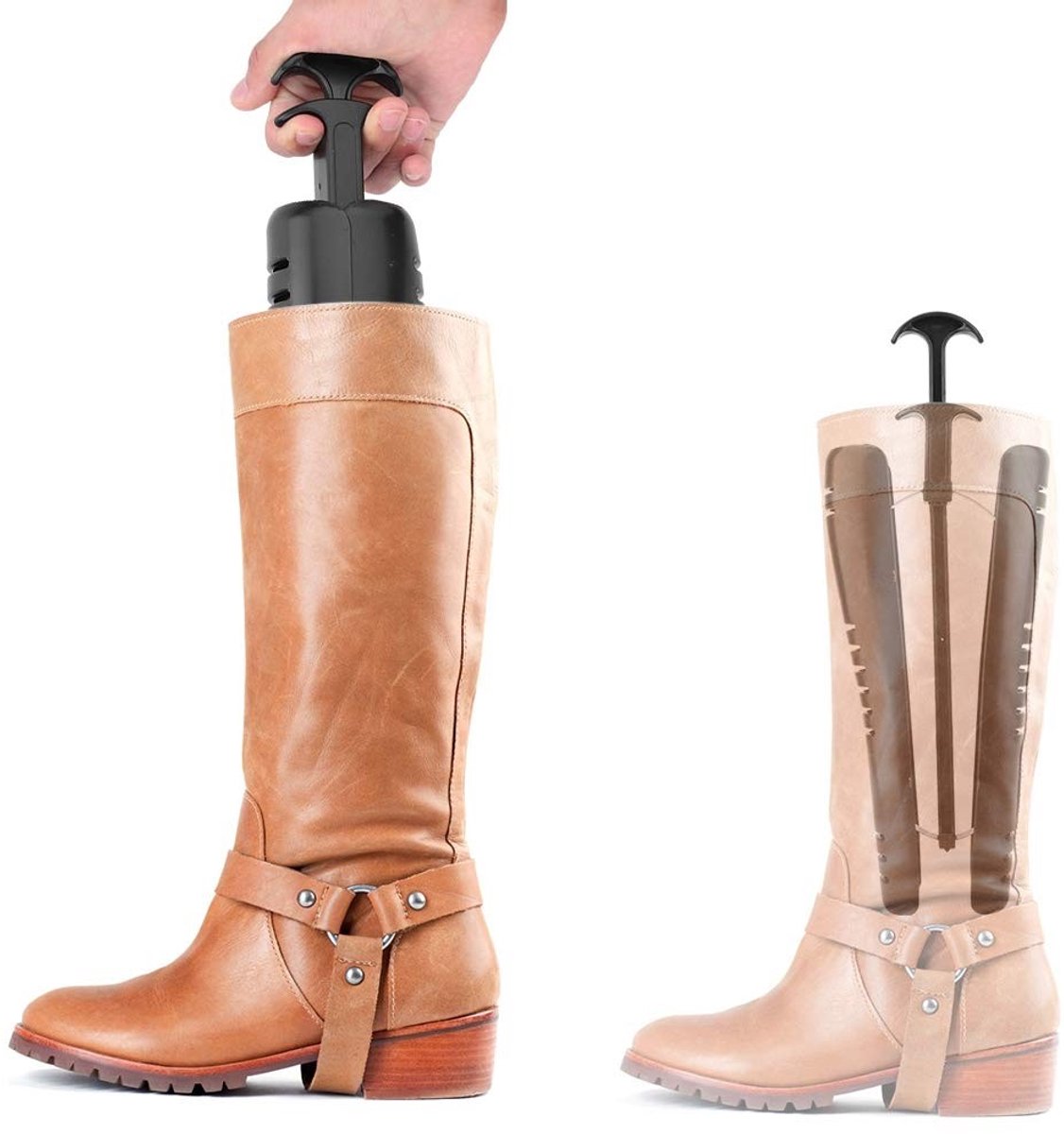 Dailygoods- Schoenspanners met dikke handgreep - Schoenoprekker - Schoenspanner Hout - Duurzaam - Praktisch - Vingervriendelijk ontwerp - Schoenverzorging