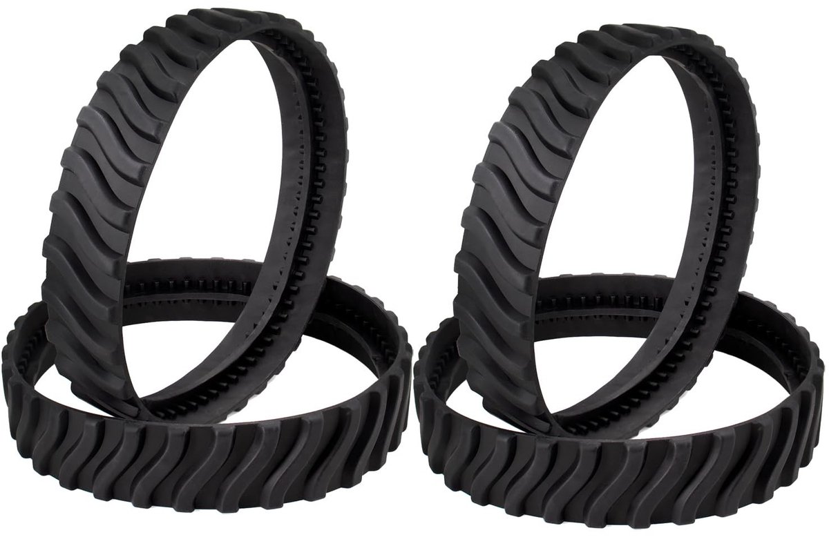 Dailygoods- Banden Vervanging Hoogwaardige Kwaliteit - Tracks Banden - Geschikt voor Zodiac MX8/MX6 - Eenvoudig te Installeren - 4 Stuks - Onderdeelnummer R0526100 - Zwembadbanden
