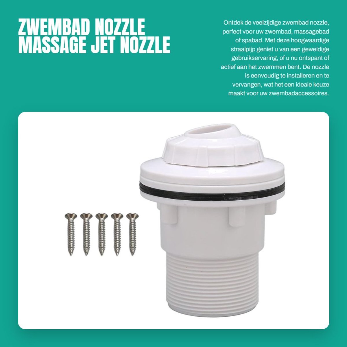 Dailygoods- Jet Nozzle - Zwembad Accessoire - Massage Jet - Retour Fitting - Stroom Inlaat - Eenvoudig te Installeren - Duurzaam Materiaal - Zwembadstraal