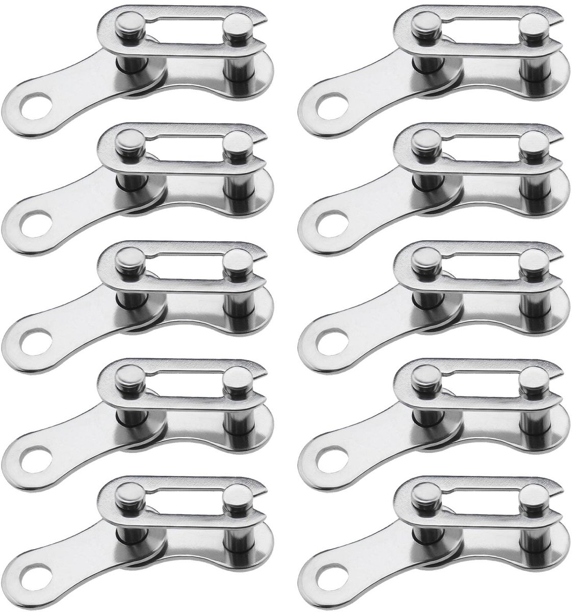 Dailygoods- Kettingschakel 10 Paar - Verwijderbare Snelsplitsing - Fietsketting Connector - Koolstofstaal - Duurzaam - Geschikt voor Enkelvoudige Snelheid