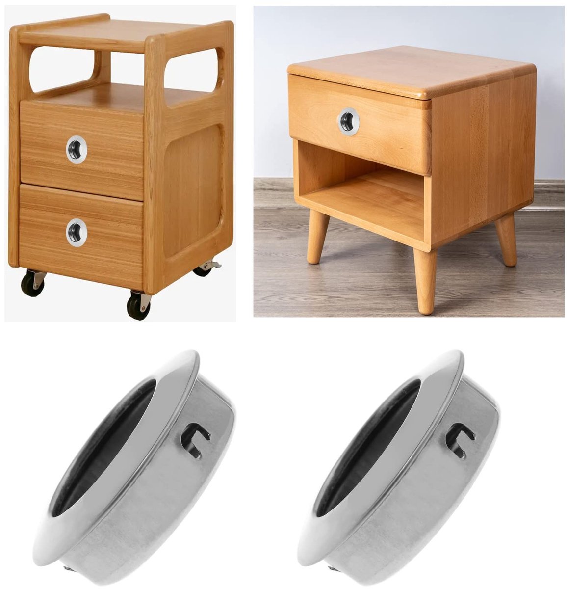 Dailygoods- Trekhandgreep Ronde Verzonken - 10 Stuks - Roestvrij Staal - Schuifdeur Handvat - Verborgen Lade Trekt - Elegant Ontwerp - Ladehandgreep