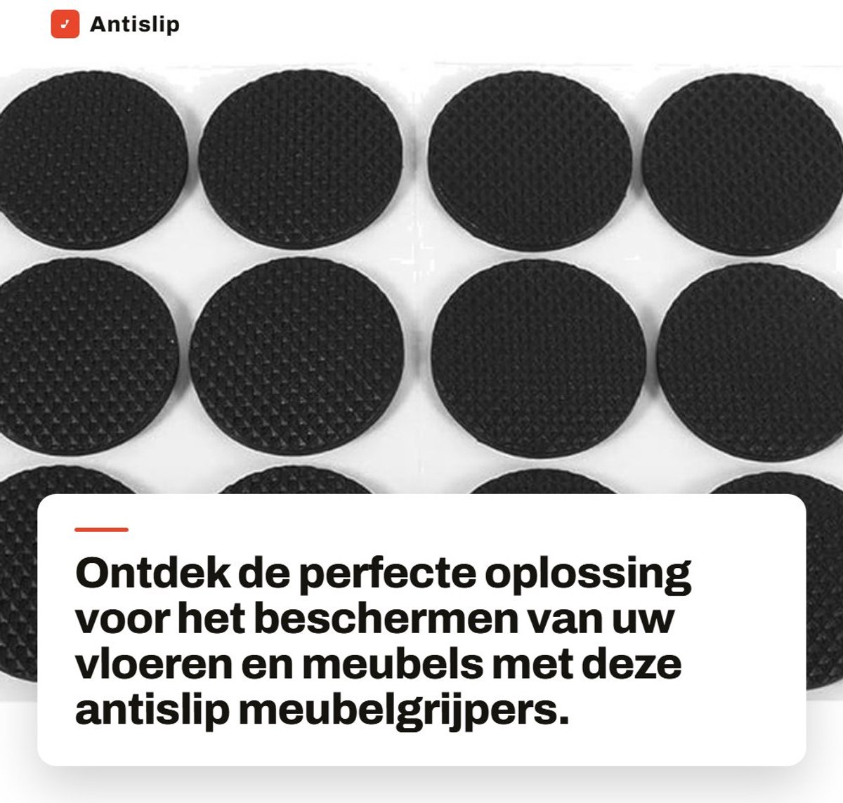 Dailygoods- Meubelpads 12 Stuks - Antislip Rubberen Pads - Zelfklevend - Bescherming Houten Vloer - Duurzaam TRP Rubber - Eenvoudig Te Gebruiken