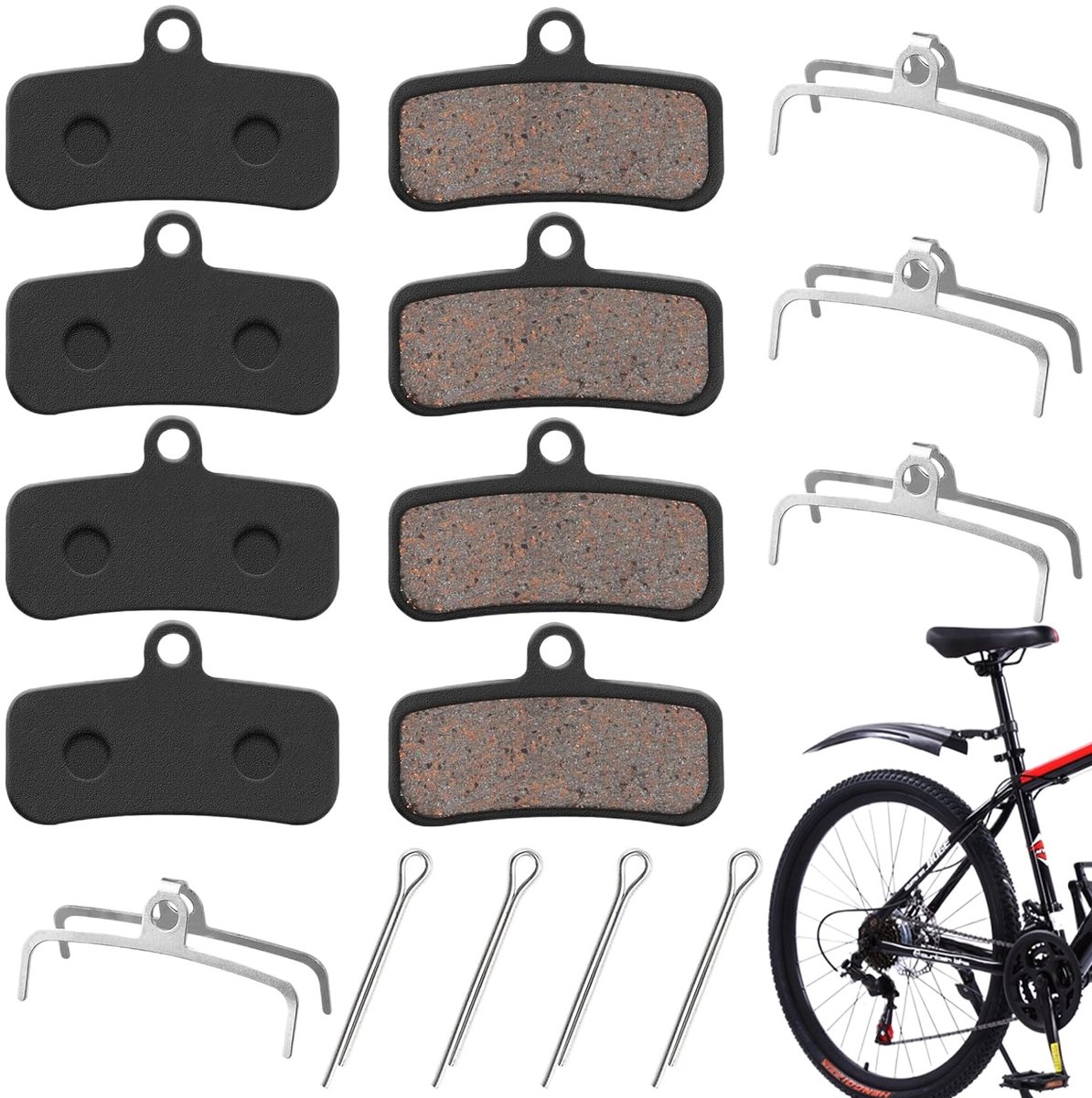 Dailygoods- Remblokken Hoge Kwaliteit - Remblokken Fiets - Remblokken Shimano - 4 Paar - Roestvrij Stalen Veren - Betrouwbare Remprestaties - Fietsremmen