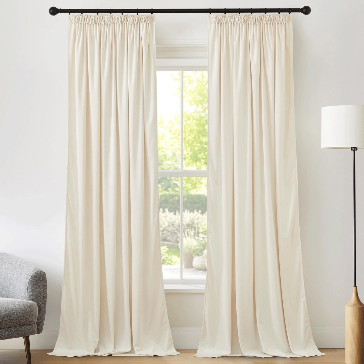 Dailygoods- Gordijnen Verduisterend 300 g/m2 - Fluwelen Gordijnen - Kant en Klaar 2 Stuks - Plooiband - 132x240cm - Zachte Textuur - Verduisteringsgordijnen