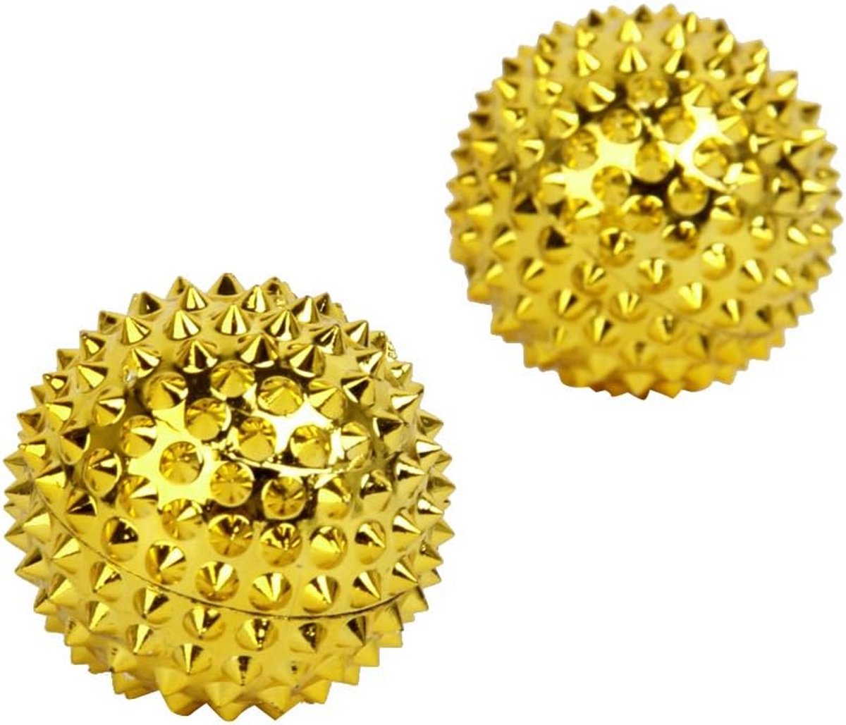 Massage Bal - Acupressuur Bal - Hand Voet Massage - Magnetische Naalden - 32 mm - Goud