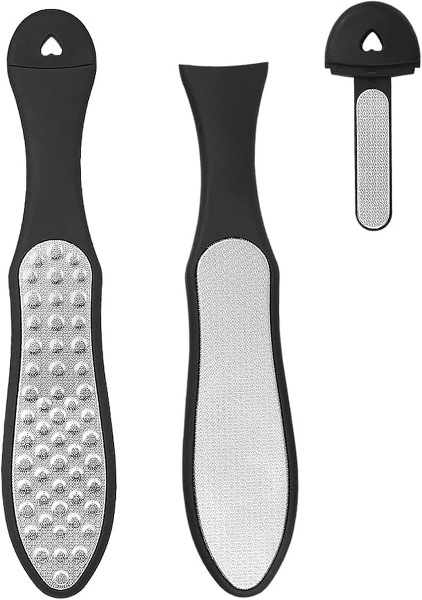 Professionele Voetvijl - Voetrasp Pedicure - Verwijderen Dode Huid - Dubbelzijdig Ontwerp - 265 cm Lengte - Zwart