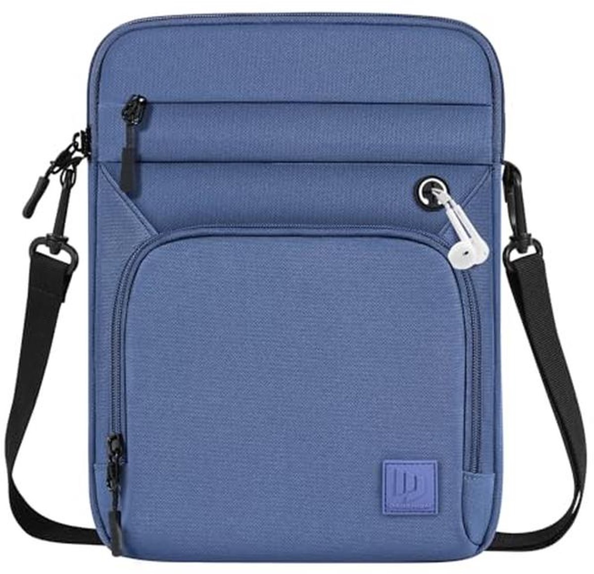Tablethoes met riem - Beschermhoes tablet - Veilig vervoeren - Verstelbare schouderband - 9-11 inch - Donkerblauw