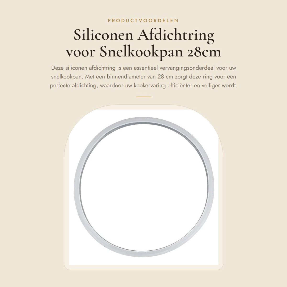 Dailygoods- Afdichtring Siliconen - Vervangend Accessoire - Multifunctionele Snelkookpan - 28cm - Duurzaam - Levensmiddelenveilig
