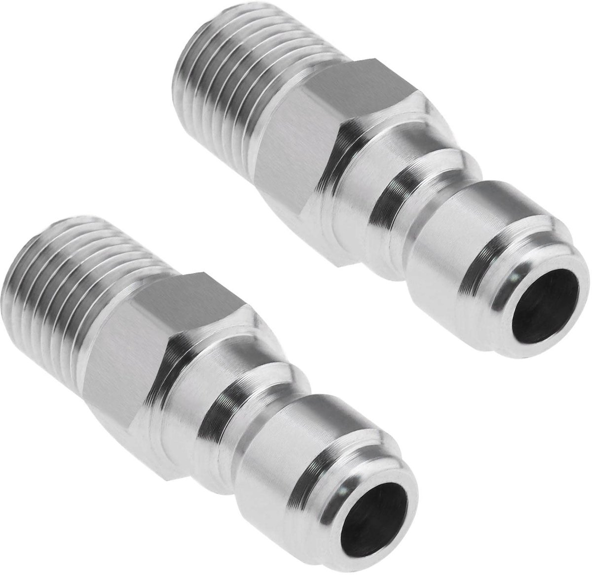 Dailygoods - Hogedrukreinigeradapter - Snelkoppeling - 304 Roestvrij staal - 1/4 Inch - Duurzaam - Voor hogedrukreinigers - Zilver