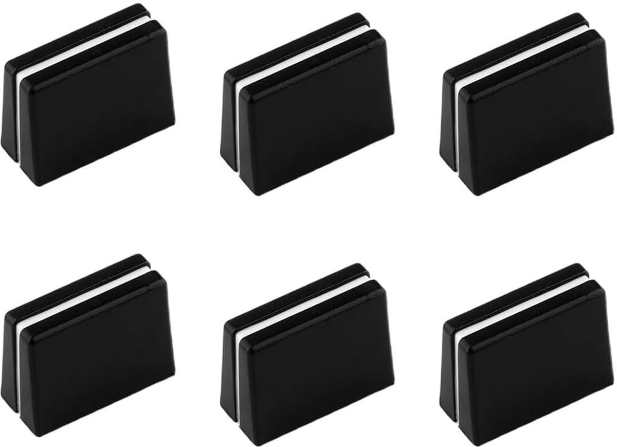 Dailygoods- Fader Caps 6 Stuks - Eenvoudig te Installeren - Fader Mixer - Fader Slider - Reserveknop - Duurzaam Kunststof - Mixerknoppen