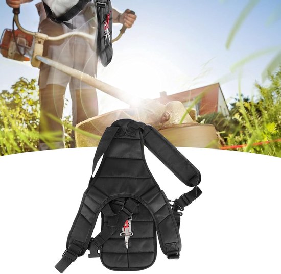 Trimmer Schouderriem - Bosmaaier Harnas - Comfortabel Werken - Verstelbaar Universeel - 55 cm - Zwart — afbeelding 2