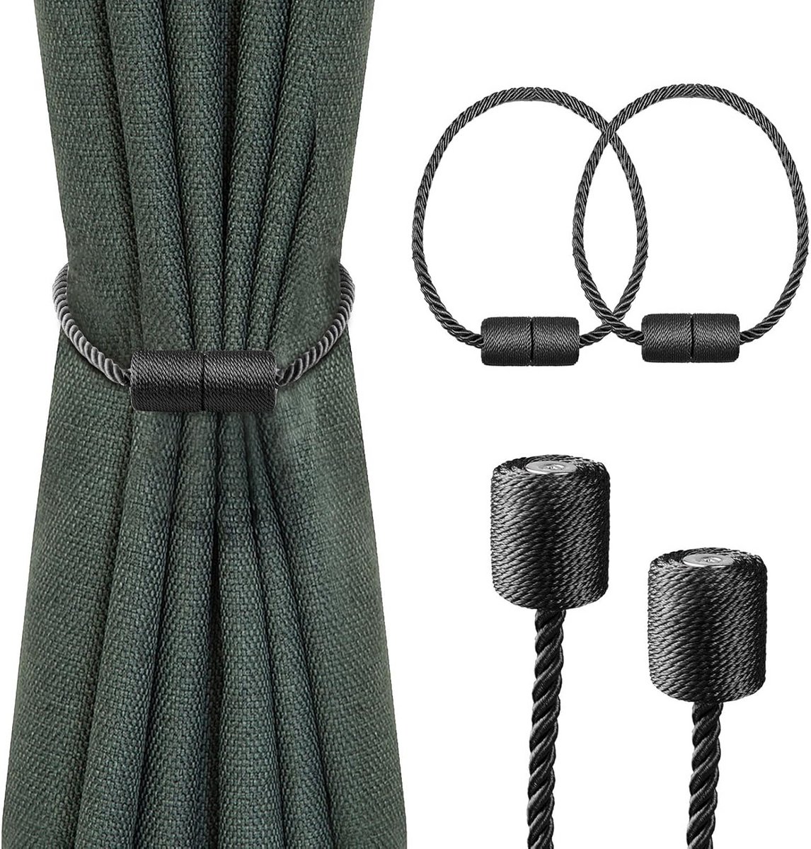 Gordijnhouders Clips - Magneet Haken - Decoratief Ophangen - Sterke Magneten - 4445 cm Len