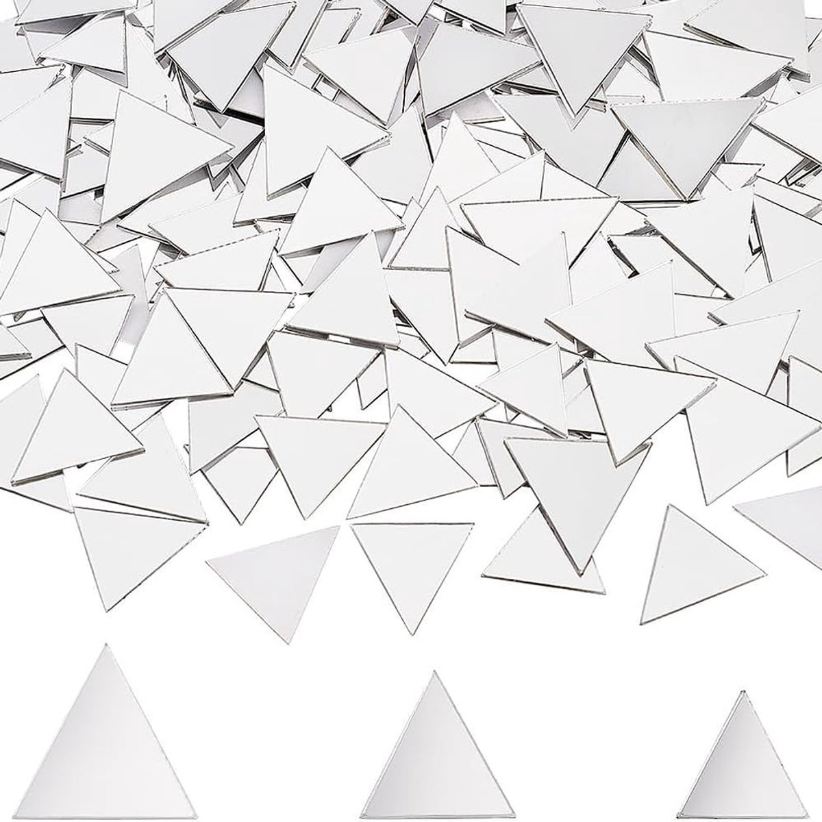 Dailygoods- Spiegel Tegels Zelfklevend - Driehoek - 200 Stuks - 2.5*1.2cm - DIY Projecten