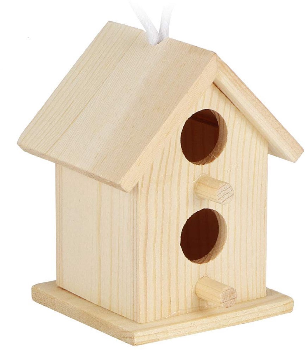 Dailygoods- Vogelhuisje Compact Ontwerp - Vogelvoederhuisje - Vogelhuisje Opknoping - Vogelhuisje Nesten - Vogelhuisje Buiten - Natuurlijk Materiaal - Nestkast