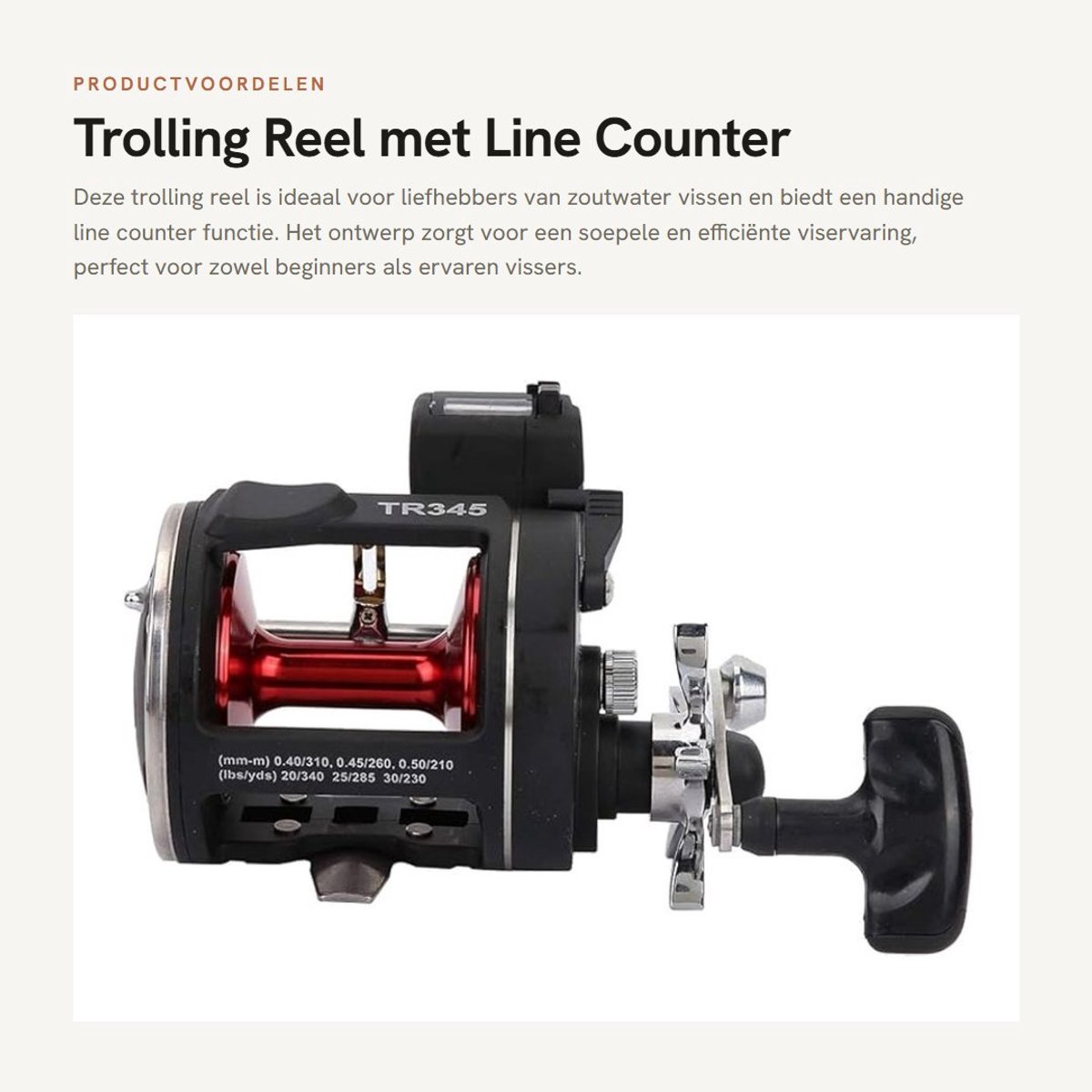 Dailygoods- Visreel Met Line Counter - Hengel - Werpmolen - Gevlochten Vislijn - IJsvissen - Hoogwaardige Kwaliteit - Vismolen