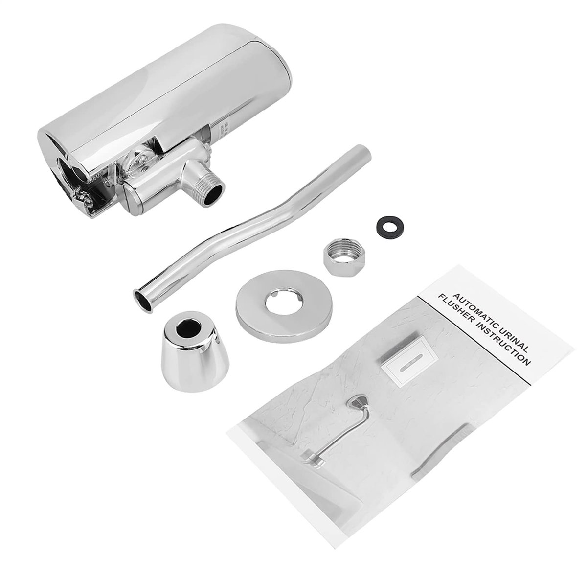Dailygoods - Automatische sensorurinoirspoelklep - Contactloze toiletspoeling - Hygiënisch en waterbesparend - Messing met chroomcoating - Geschikt vo...