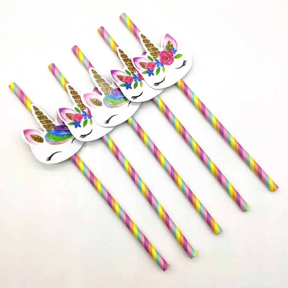 Dailygoods- Papieren Rietjes 19,7 cm - Gekleurde/Rietjes - Gestreepte Rietjes - Verjaardag/Feest - Veilig/Niet giftig - 20 Verpakkingen - Feestrietjes