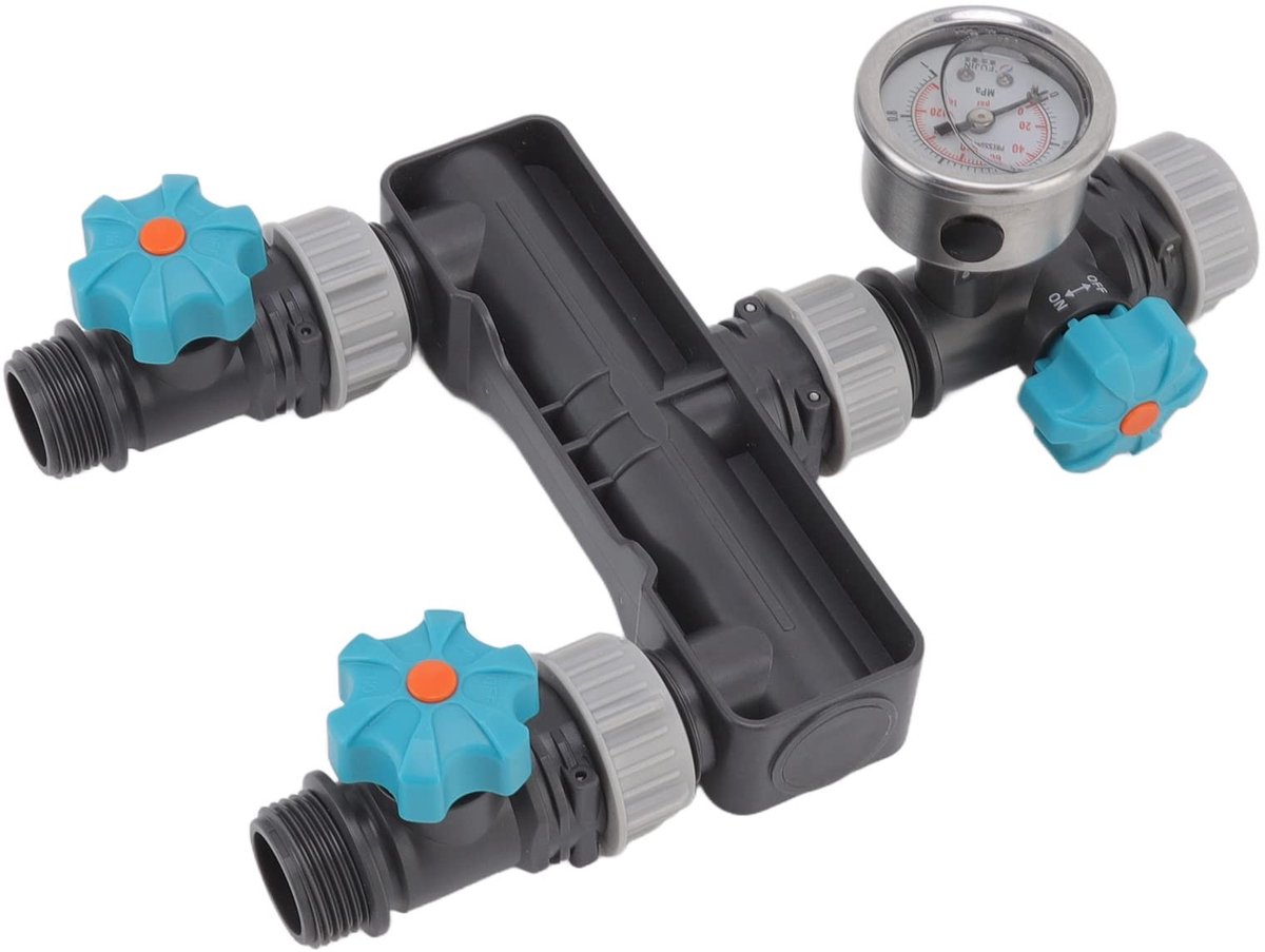 Dailygoods- Drukregelaar 2-weg - Waterdrukregelaar - Irrigatie - Tuin - Patio - Schaal tot 1mpa (140psi/10bar) - PP/Roestvrij staal