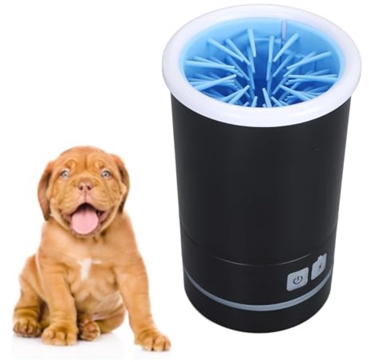 Dailygoods - Automatische Hondenpootreiniger - Hondenpootwasmachine - USB-oplaadbaar - Geschikt voor Grote Honden - Huisdiervoetreiniger - Kattenvrien...