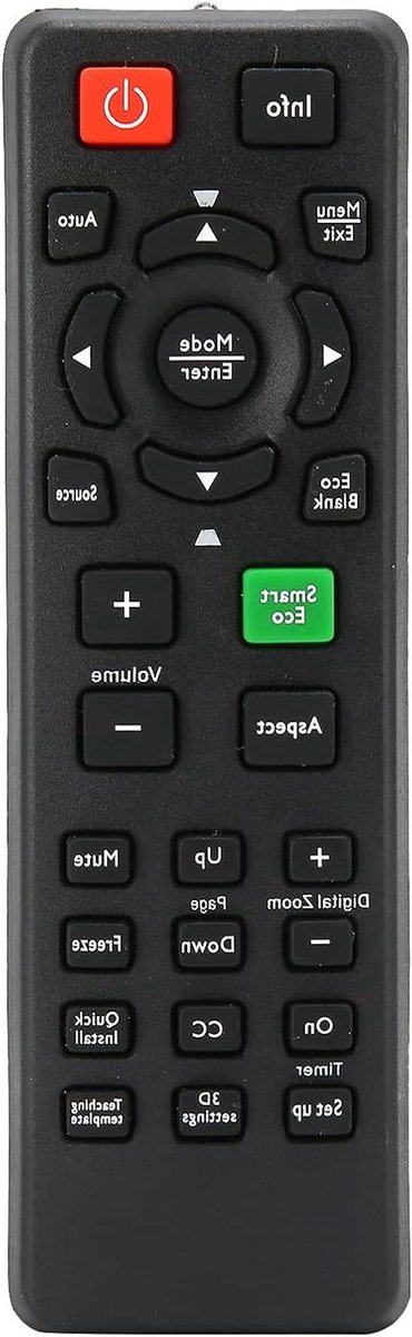 Projector Afstandsbediening - Universele Controller - Projector Bediening - Geen Programmering Nodig - 10 Meter Bereik - Zwart