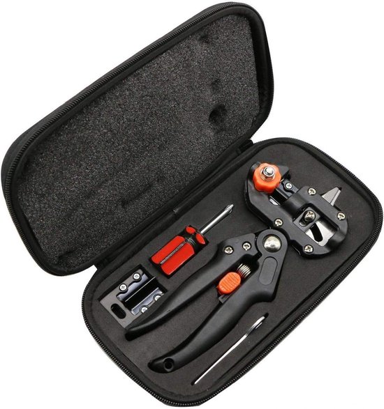 Entschaar Tuingereedschap Set - Snoeigereedschap Planten - Takken Vermeerderen - 3 Vervangbare Snijgereedschappen - 5-14 mm - Zwart — afbeelding 2