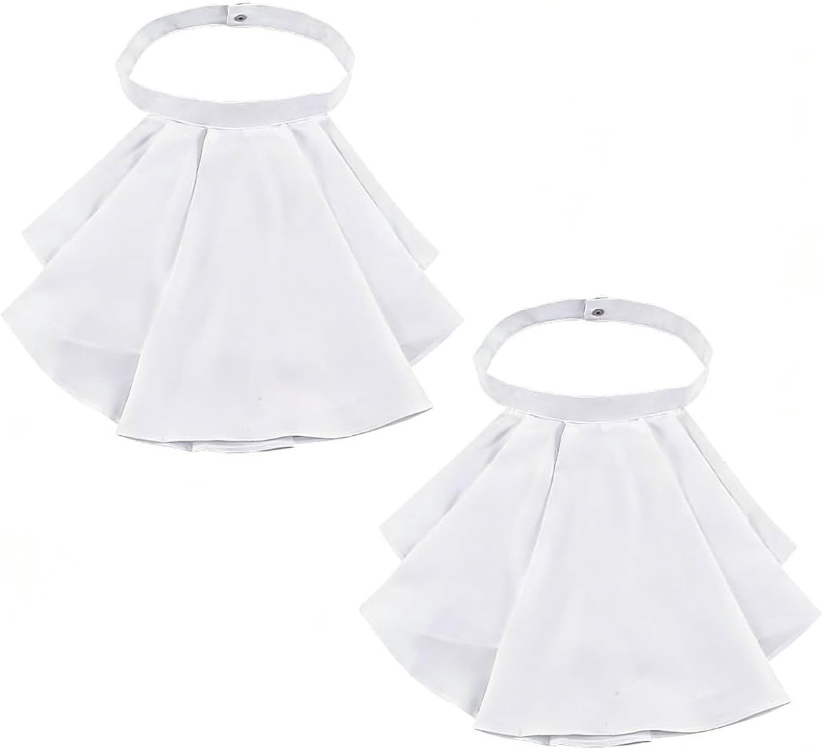 2 Stuks Afneembare Tutu met Ruches en Geplooide Halsketting voor Piratencosplay en Historische Rollenspellen, 305 x 486 mm