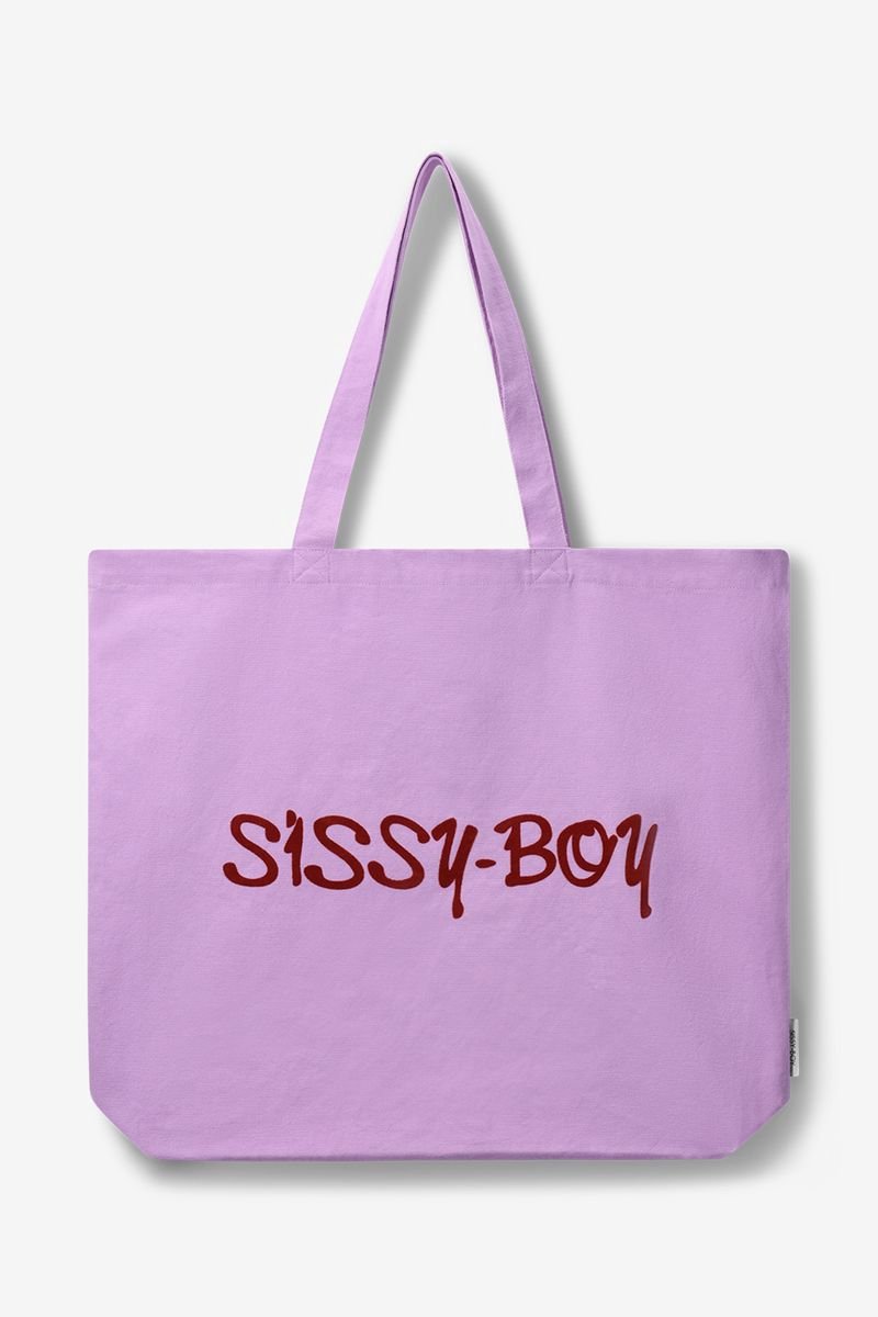 Sissy-Boy - Paarse canvas shopper large