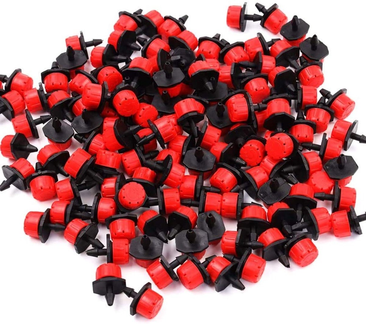 100 Stuks Verstelbare Druppelaars voor Irrigatiesystemen - Micro Flow Drip Heads voor Tuin en Planten