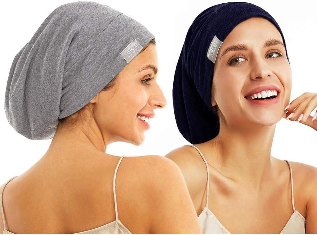 Slaapmuts - Haarmuts Satijnen muts - Haar beschermen - Verstelbaar en zacht - One size fits all - Zwart