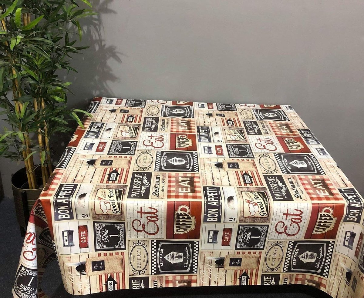 Tafelkleed PVC - Tafelzeil Wasdoek - Keuken Beschermen - Onderhoudsvriendelijk Afvegen - 140x600cm - Vegas Blanc