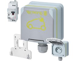 Stopcontact Elektrisch Voertuig - Oplaadpunt EV - Snel Opladen Auto - Versterkte Green'up Stekker - 3.7 kW - Antraciet