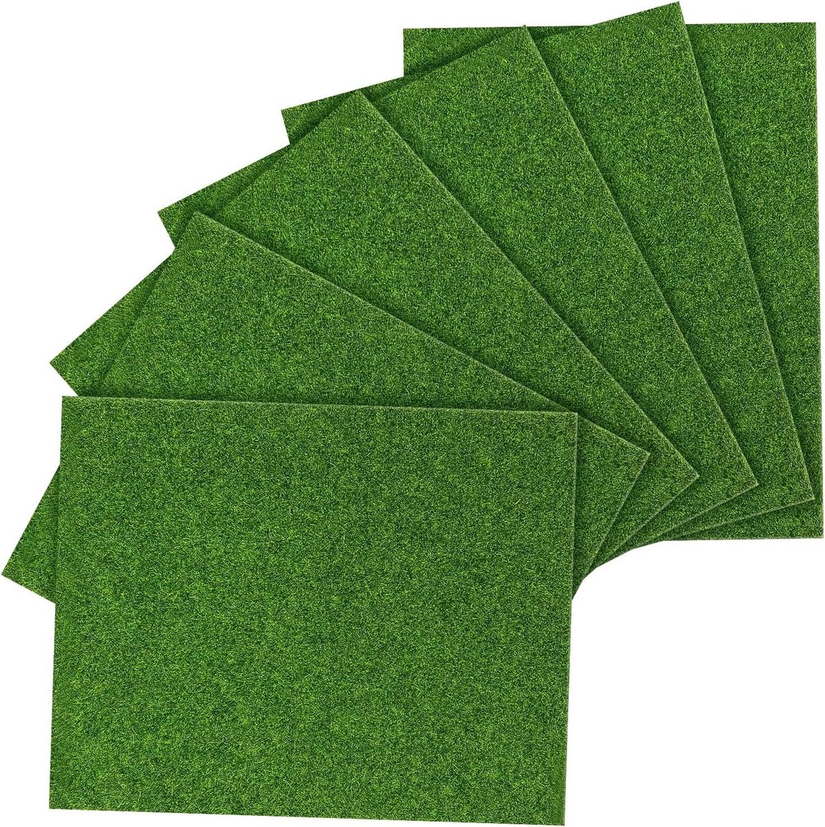 Kunstgras Tapijt - Miniatuur Grasmat - DIY Decoratie - Realistisch Uiterlijk - 20 x 25 cm - Groen