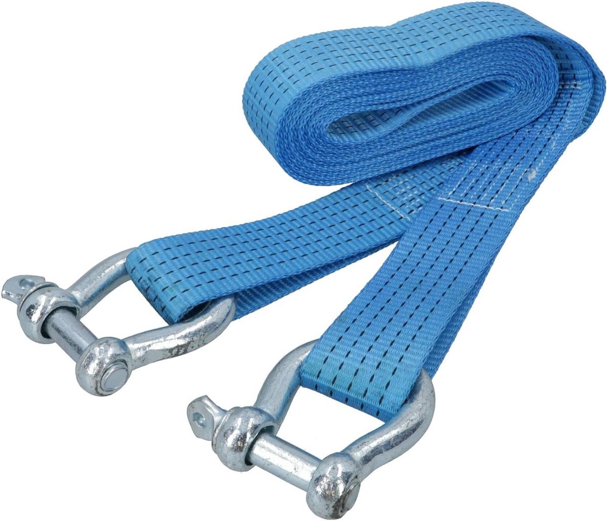Trekband met Beugels - Sleepkabel Auto - Voertuigen Berging - Heavy Duty Singels - 4 Meter 5 Ton - Rood
