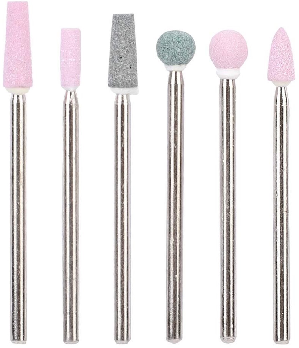 aladdien - Keramische nagelboren - Professionele manicure boor set - 6 stuks - Universele nagelboor bits - Perfect voor thuis en salon gebruik - Ges..