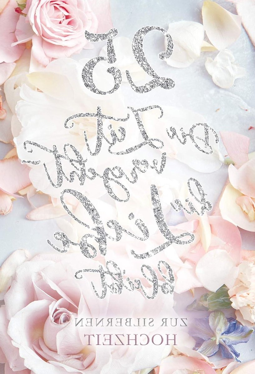 Trouwkaart Zilveren Bruiloft - 25 Jaar Getrouwd Kaart - Felicitaties Versturen - Briljante Glitter Print - DIN B6 176x125 mm