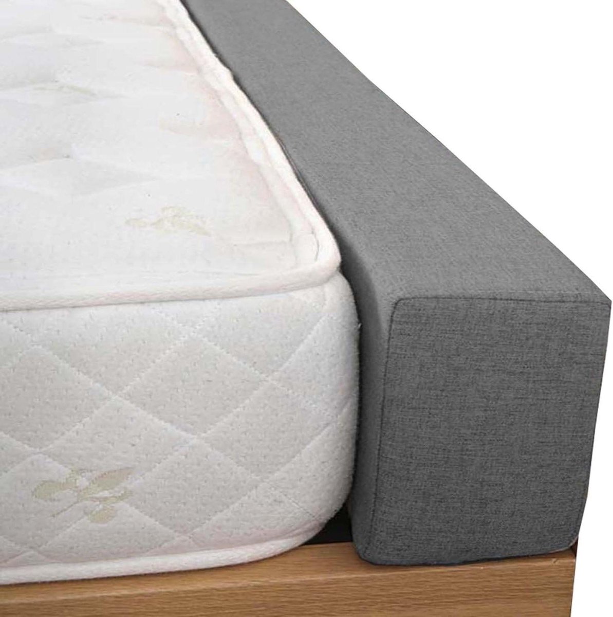 Bed Gap Filler - Matras Extender - Kieren Dichten - 45D Memory Foam - 200x5x250cm - Grijs