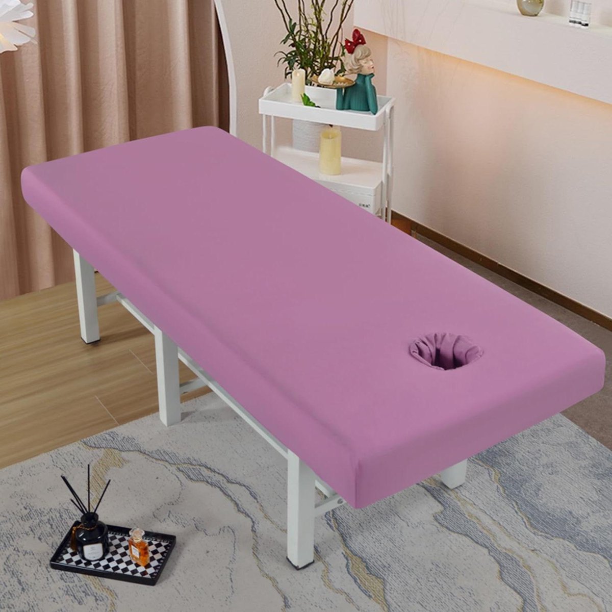 Spa Bedhoes - Massage Laken - Bescherming Massagetafel - Waterdicht en Oliebestendig - 190 x 70 cm - Paars